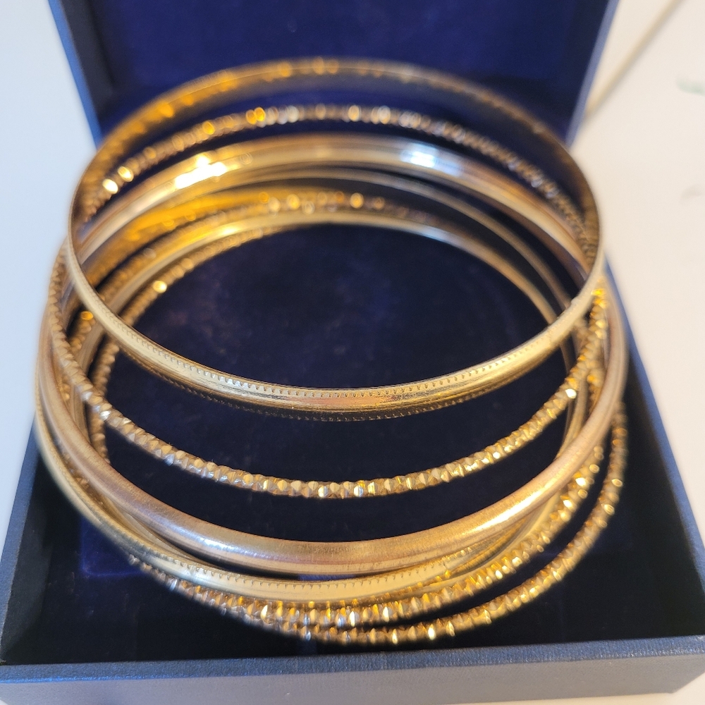 Gold Tone Bangles Assortment